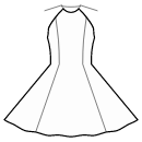 Robe Patrons de couture - Pas de couture à la taille, jupe circulaire aux panneaux