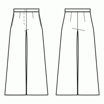 Pants-Palazzo pants-Full length-Straight belt, front zipper-Straight hem-In-seam pockets