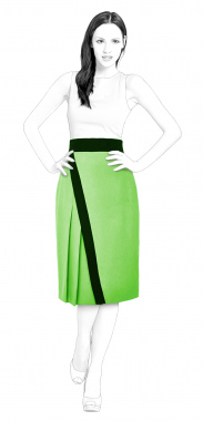 S3001 Skirt With Pleats