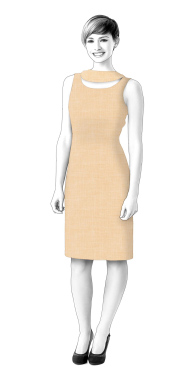 S4016 1920'S Dress With Double Neckline