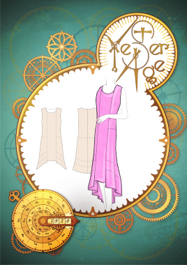 Y1920007 1920S Shift Dress With Flounces