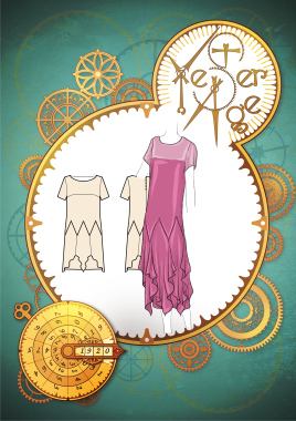 Y1920015 1920S Dress With Chiffon Flounces